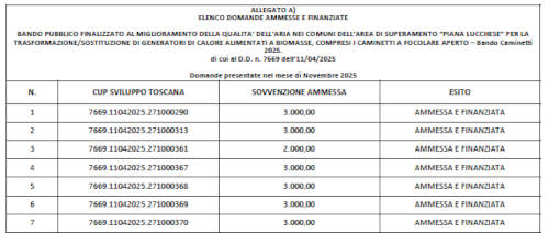 Bando 2025 - Graduatoria novembre 2025